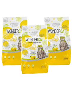 Wondercat - Piedra Granulado Premium-Limon "Pack 3 Unid"