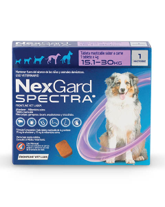 Nexgard Spectra 15.1-30kg Pulgas, Garrapatas y Parasitos Internos
